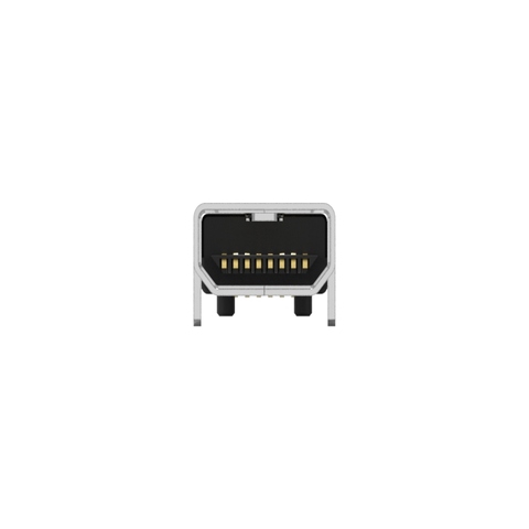 mini usb (f) 8pin - smt 90° type (shell dip/with post)