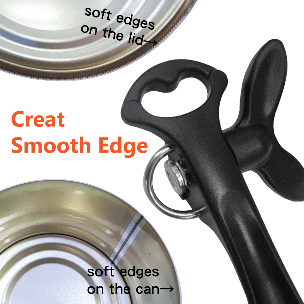 Safety can opener can creat smooth edges.