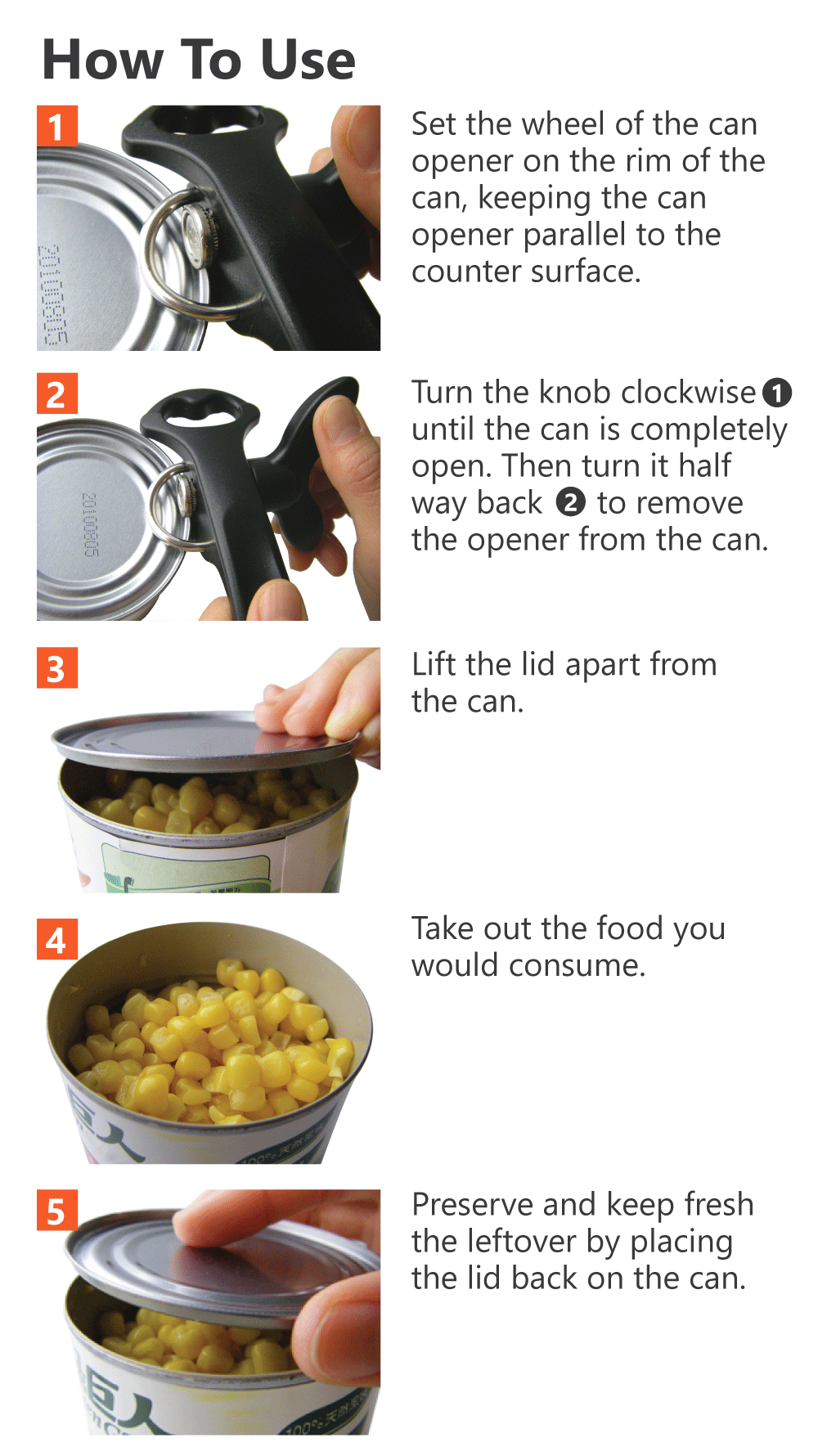 How to use safety can opener