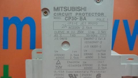 mitsubishi circuit protector cp30-ba pole 1 2a