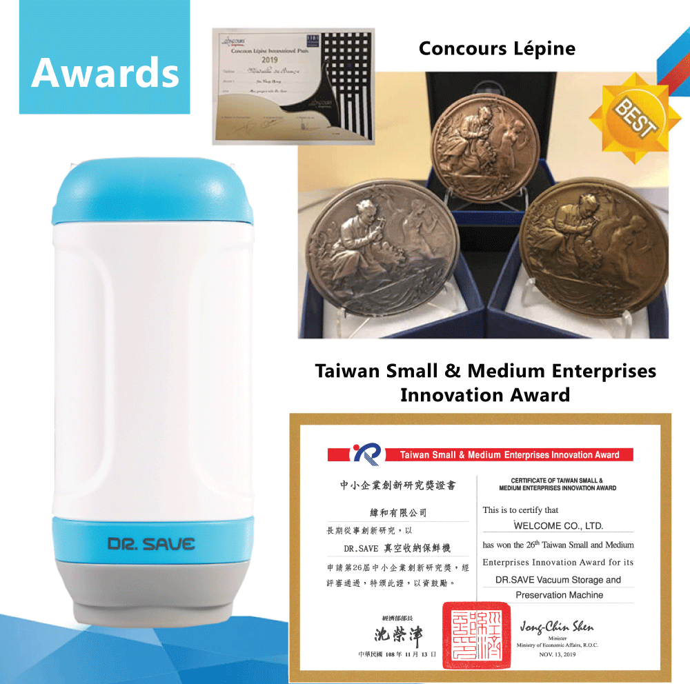DR. SAVE UNO Handheld Vacuum Sealer has won many awards.