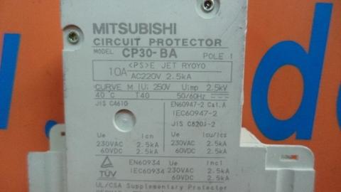 mitsubishi circuit protector cp30-ba pole 1 10a