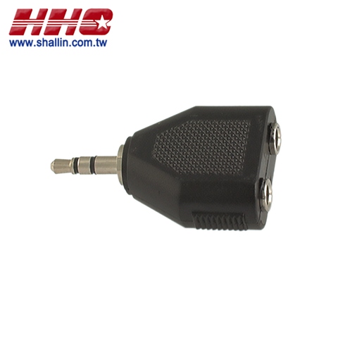 3.5mm stereo plug to 3.5mm stereo double jacks, RoHS Directive-compliant