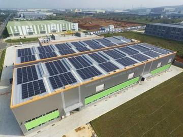 The new plant built with the energy-saving and environmentally-friendly green construction method. Solar power system on the roof The new plant built with the energy-saving and environmentally-friendly green construction method. Solar power system on the roof