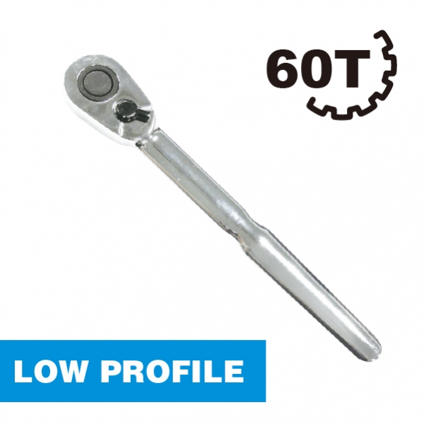 keenco 60 teeth low profile ratchet handle spec hf0260115: 1/4"