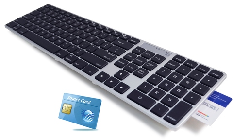 Low-profile Smart Card USB Keyboard, Mac Compatible