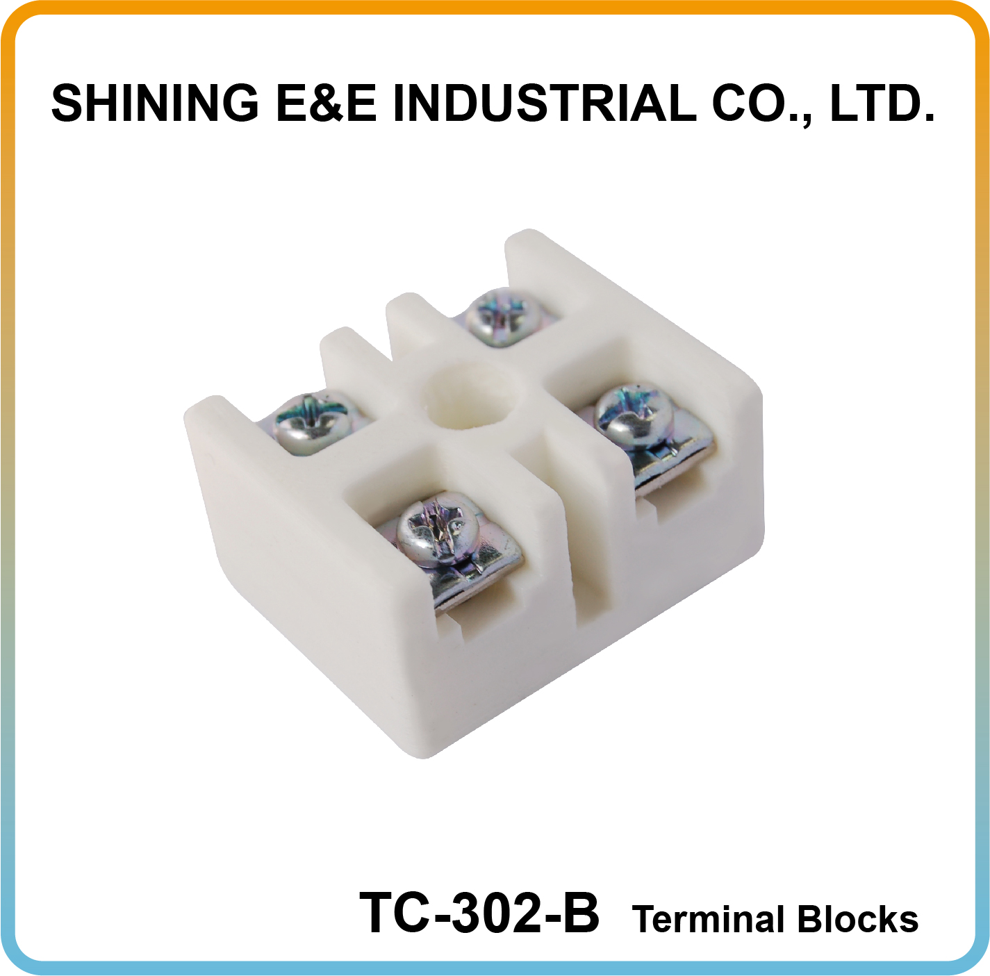 porcelain 600v 30a 2 pole terminal block tc-302-b