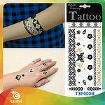 Metallic Temporary Tatoo Custom Removable Silver Jewellery T3P002B