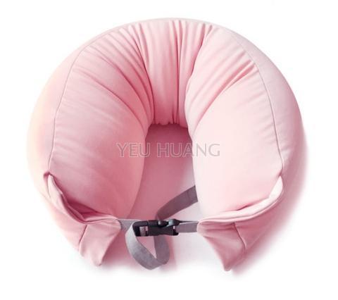 Custom Animal Travel U Shape Microbead Travel Neck Pillow With Hat