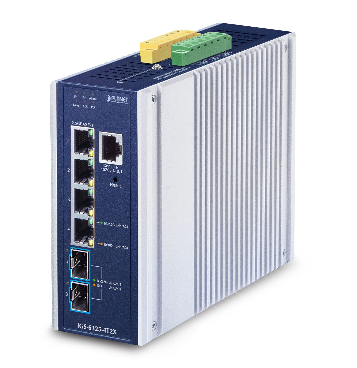 Industrial Layer 3 4Port 2.5GBASET + 2Port 10GBASEX SFP+ Managed