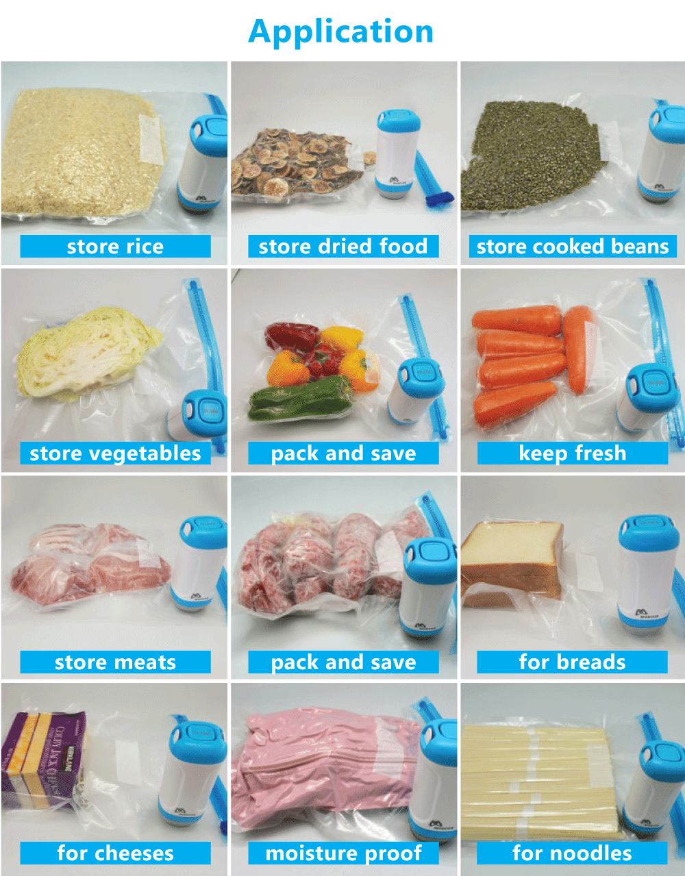 DR. SAVE UNO Handheld Vacuum Sealer can help you to store any foods.