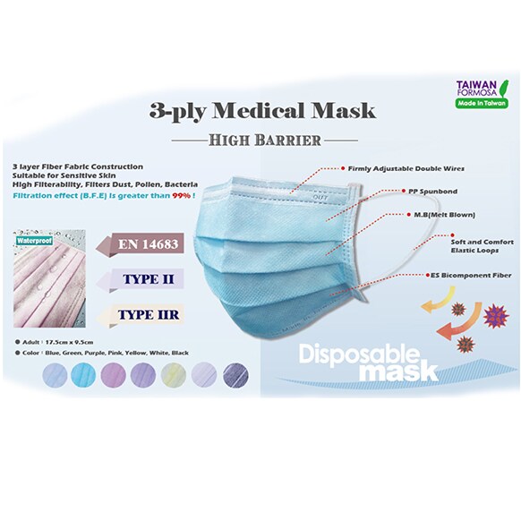 3Ply Medical Face Mask Taiwanmade