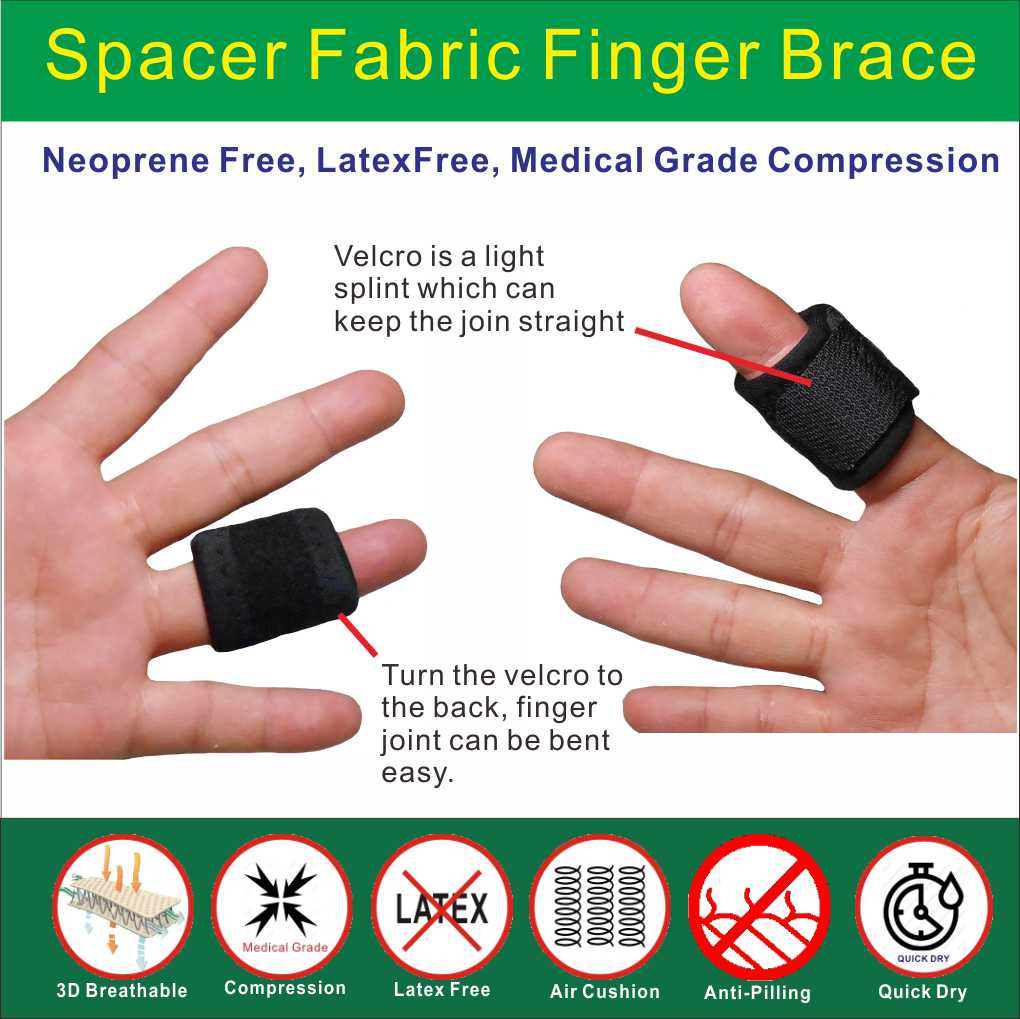 Air Cushion Spacer Fabric Finger Support Brace For Arthritis,Bowling