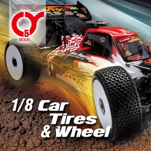 1/8 RADIO CONTROL  CAR TIRES & WHEELS