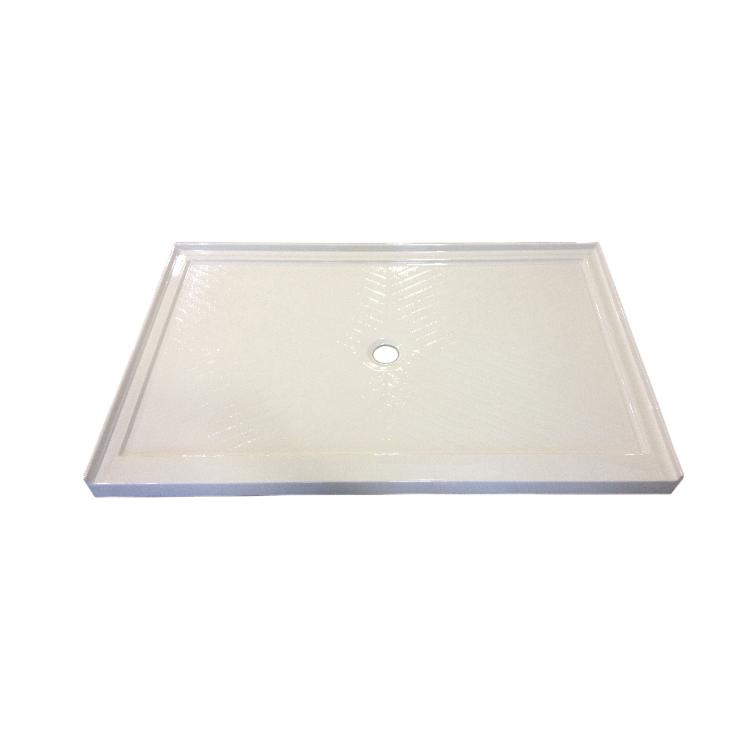 Low Threshold Shower Base with Three Tile Flanges 585/8" X 38" X 31