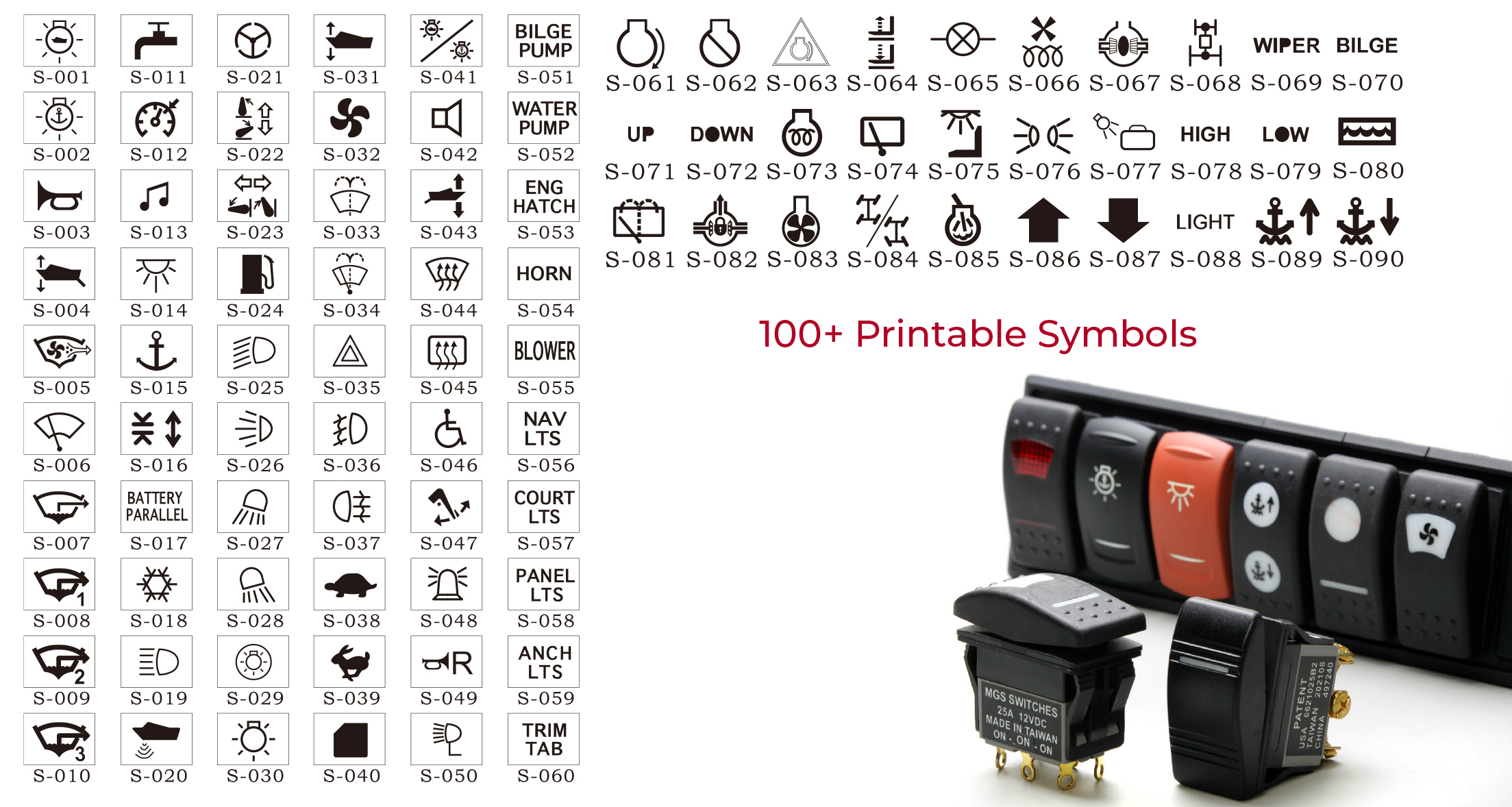3 Position Waterproof IP67 Rocker Switch Illuminated ONOFF(ON) SPDT
