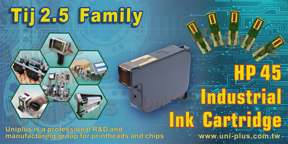 TIJ 2.5 HP45 ink cartridge family