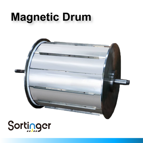 Magnetic drum separators help separate ferrous materials