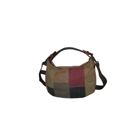 Canvas Women's Bag Casual Stitching Contrast Color Large-capacity Single-shoulder Messenger Bag