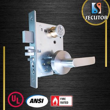 Fire Rated Ansi Grade 1 Mortise Hotel Door Lock Secutor Corporation