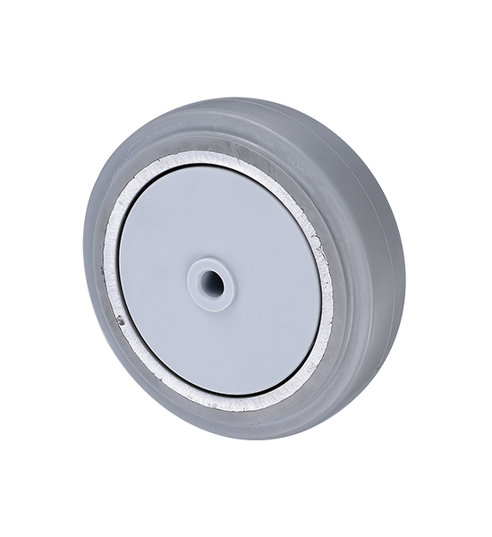 Elastic Rubber Locking 5 inch Heavy Duty Caster Wheels