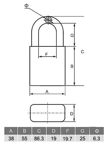 SFIC Removable Core American Aluminium Padlock | SECUTOR CORPORATION