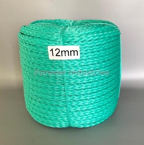 Polyethylene hollow braid ropes