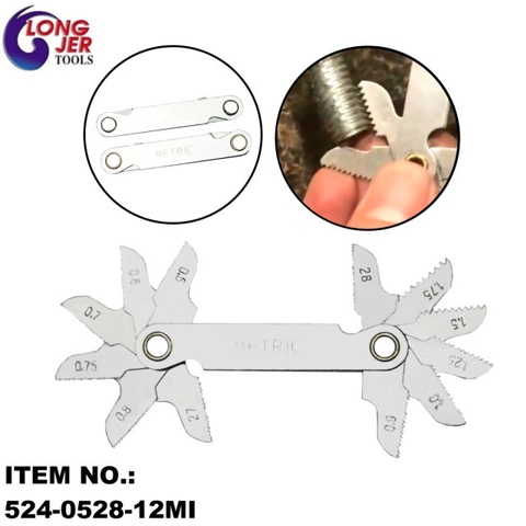 12PC SAE Aand Metric Thread Pitch Gauge Measuring Tools