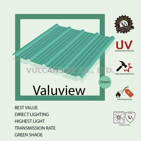 Green Shade Skylight Polycarbonate Sheet