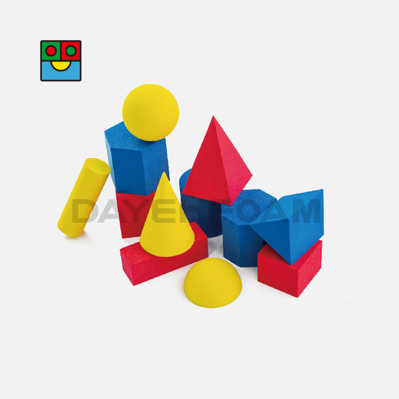 EVA Foam Geometric Solids, 12 pieces