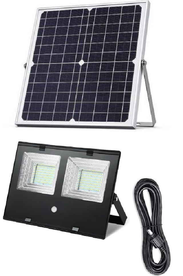 Solar motion sensor wireless security flood lights