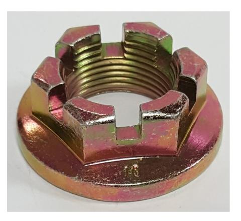 Hex Castle and Slotted Nut with Flange