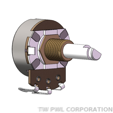 Rotary series metal shaft type potentiometer