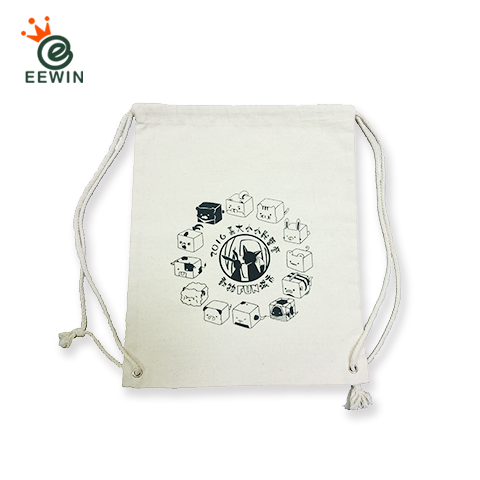 printed canvas drawstring bags