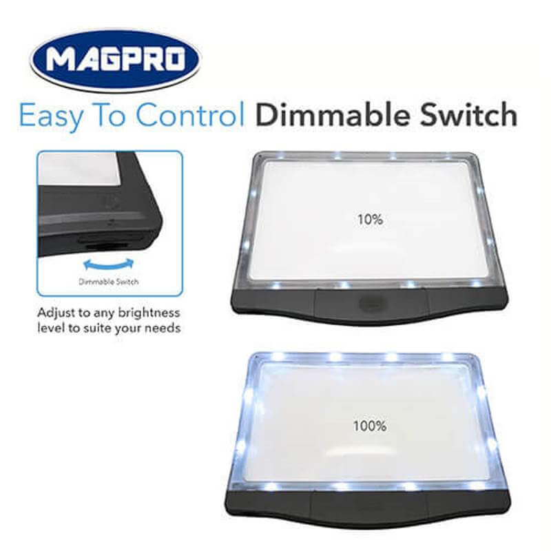 led magnifier with dimmable switch