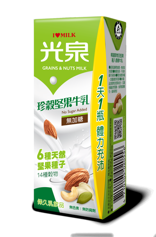 Grains and Nuts Milk (No sugar-added)