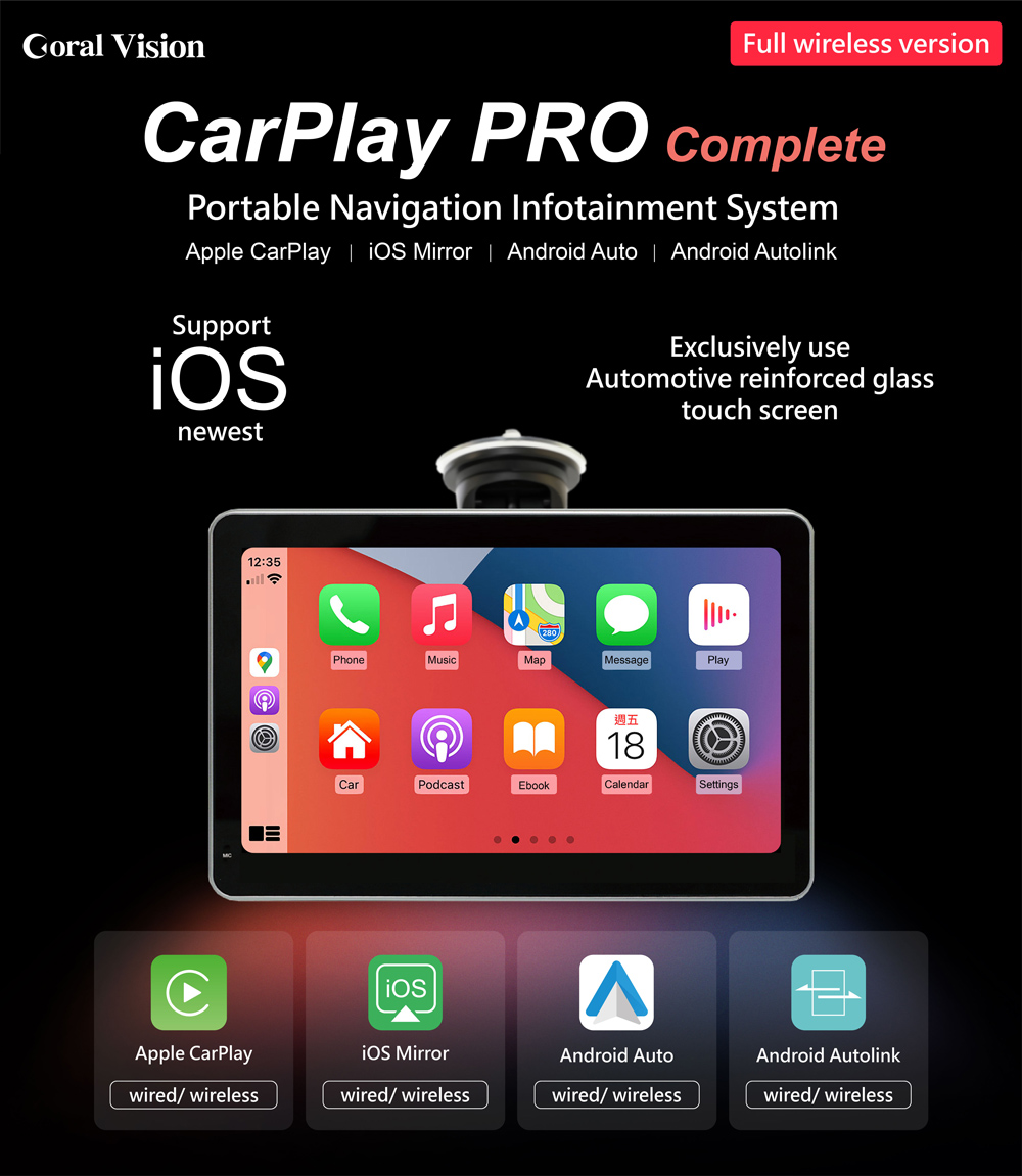 Coral Vision CarPlay Wireless PRO A - COMPLETE wireless connection