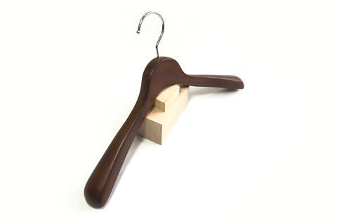 Nature wooden hanger, brown color, natural grain