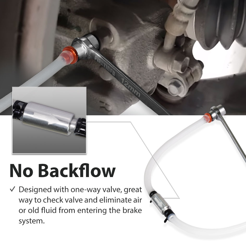 【FIRSTINFO】Mini 12mm Brake Fluid Clutch Bleeder Hose with 12 Point