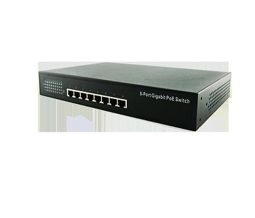 PS800G Gigabit 8 Port PoE IEEE 802.3at Switch Metal case