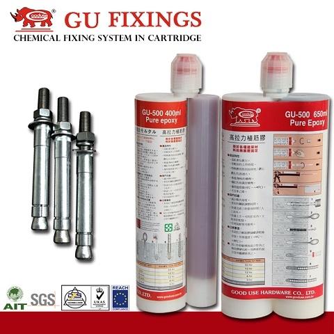 400ml Dual Component Cartridges Threaded Rod Epoxy Anchors