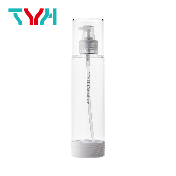 Download Cosmetic Bottles 100ml 120ml 150ml 200ml Round Clear Plastic Bottle With Pump Taiwantrade Com