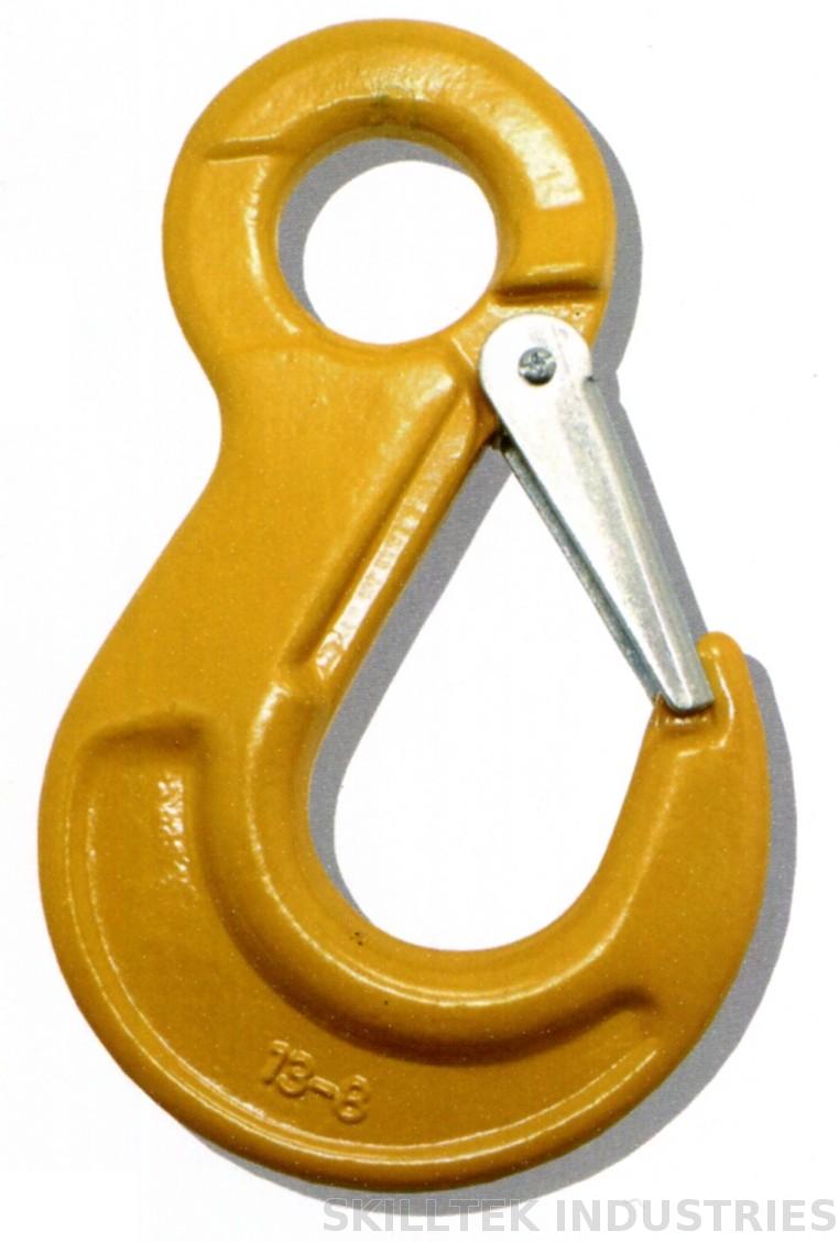 Grade 80 Eye Sling Hook With Safety Latch Marine Hardware Lifting