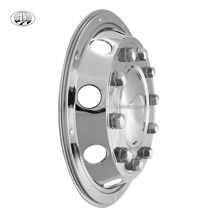 22.5 inch Truck Bus Trailer Wheel Trim Cover Stainless Steel 225 10