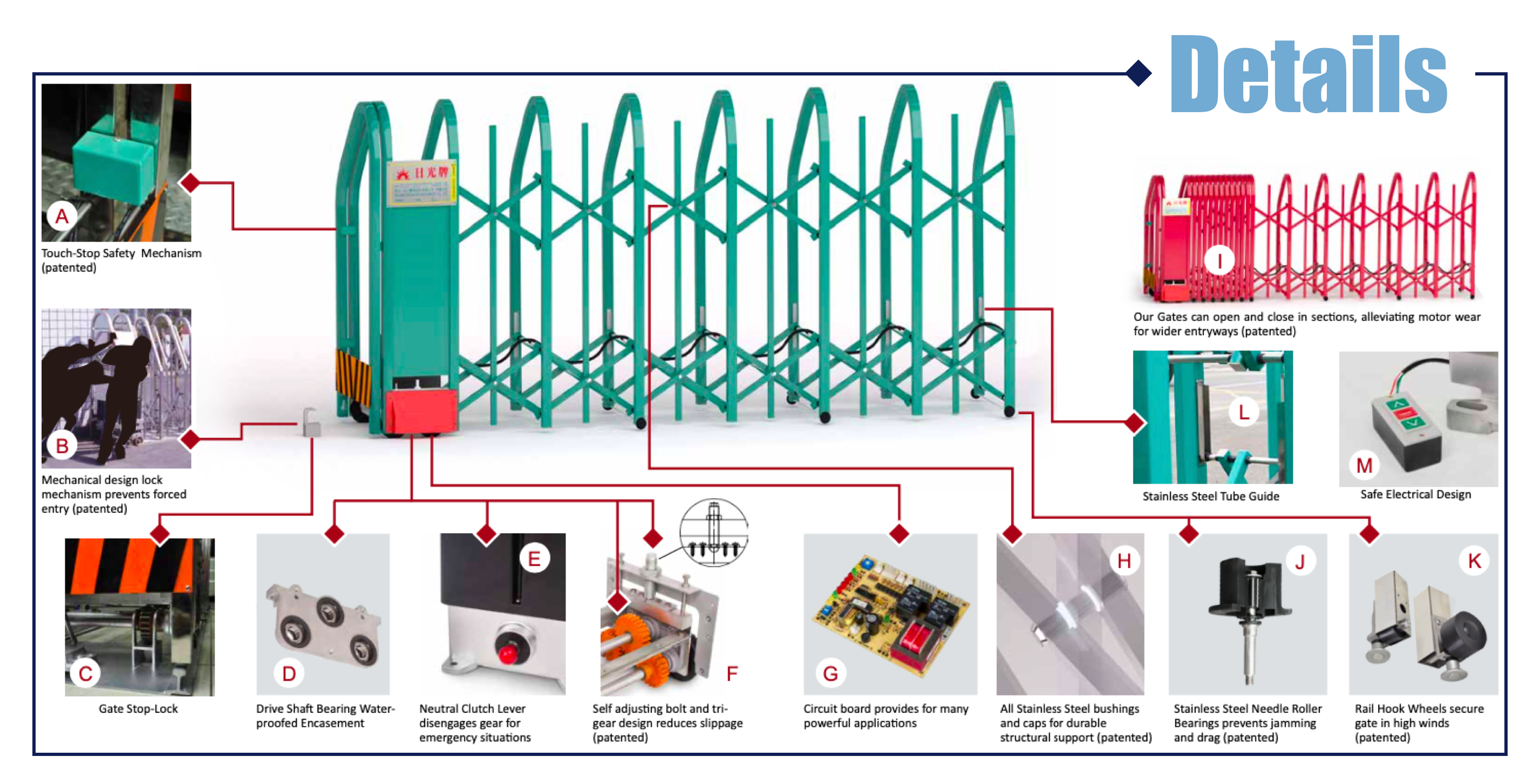 outdoor retractable gates