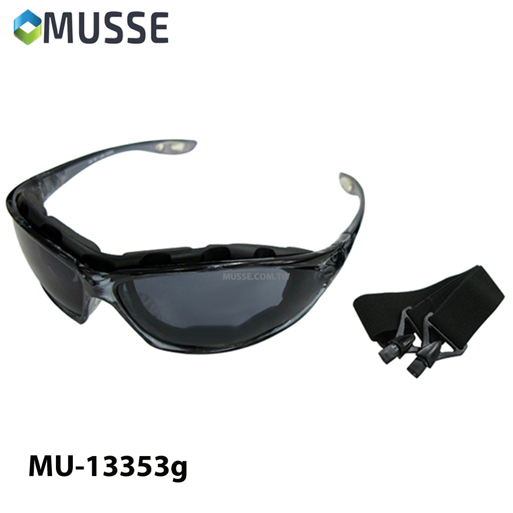 Rubber temple tip safety glasses