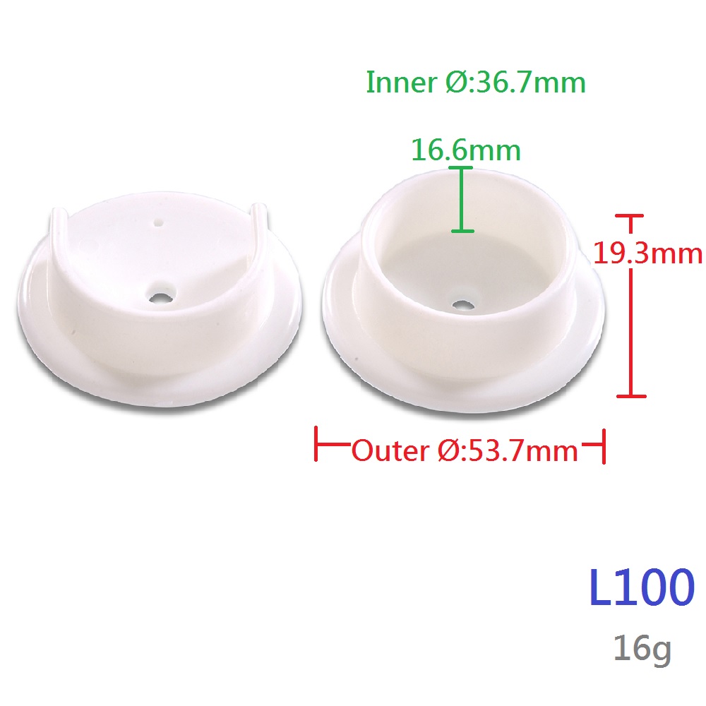 Plastic Pole Socket Closet Rod Flange Set Tube Support Holder