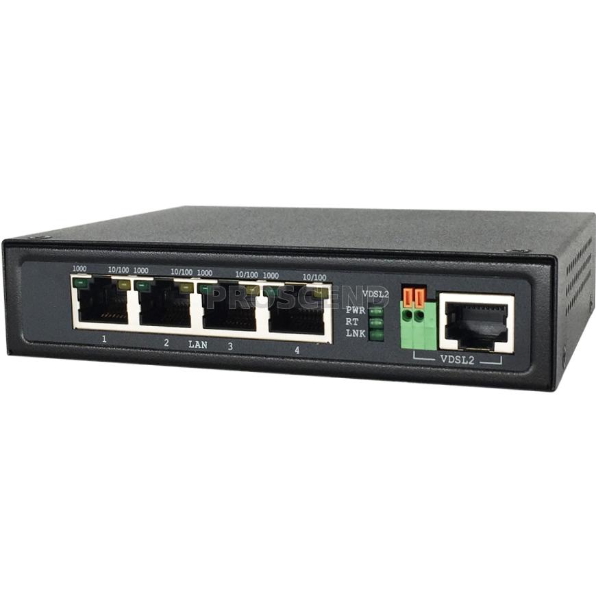 Lite Industrial 4-Port Gigabit VDSL2 Ethernet Extender | Taiwantrade.com