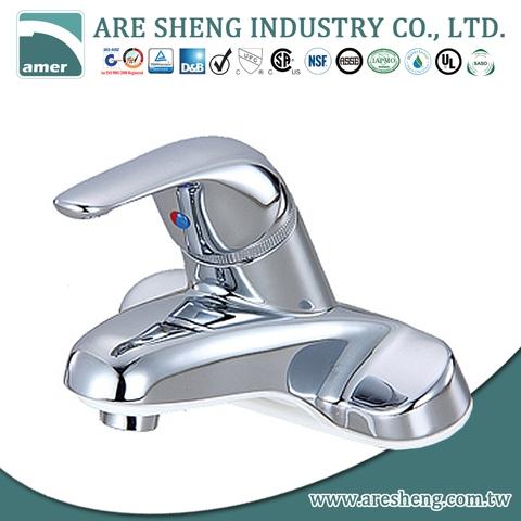 4” single lavatory faucet with lever handle, chrome plated