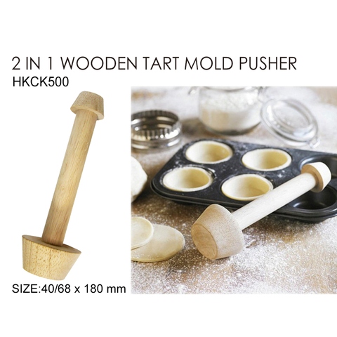 2-IN-1 WOODEN TART MOLD PUSHER